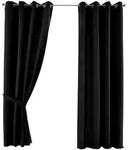 Gardinenbox Vorhang, Schwarz, Textil, 140x225 cm, Oeko-Tex&reg; Standard 100,