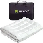 Juskys Gewichtsdecke, Wei&szlig;, Textil, 135x200 cm, Schlaftextilien, Bettdecken