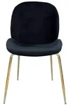 Kayoom Stuhl-Set, Schwarz, Messing, Metall, Kunststoff, 47x90x59 cm, abwischbar,