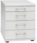 Mid.you Container, Wei&szlig;, Kunststoff, 4 Schublade(n) Schubladen, 41.6x53.4x50 cm,