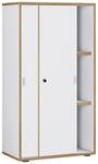 P & B Aktenschrank, Wei&szlig;, Honigeiche, Holzwerkstoff, 2 F&auml;cher, 60x110x37 cm,