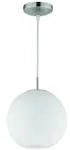 Pendelleuchte, Wei&szlig;, Glas, Rund, 25x150x25 cm, Lampen & Leuchten, Innenbeleuchtung,