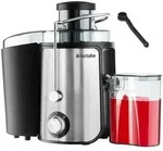 tectake Entsafter, Silber, Metall, 18x28.5x26 cm, CE, Kochen, K&uuml;chenhelfer,
