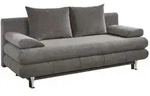 Carryhome Schlafsofa, Taupe, Metall, Kunststoff, 2-Sitzer, F&uuml;llung: Polyester,