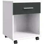 Boxxx Rollcontainer, Graphit, Wei&szlig;, Holzwerkstoff, 1 Schublade(n) Schubladen,