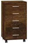 vidaXL Schubladenschrank, Dunkelbraun, Holz, 5 Schubladen, Rechteckig, 33x63x38...