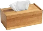 Wenko Taschentuchbox, Teak, Holz, Bambus, massiv, 25x13x10 cm, Badaccessoires,