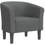vidaXL Clubsessel, Dunkelgrau, Kunststoff, Rechteckig, 56x68x70 cm, Wohnzimmer,