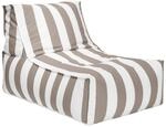 Outdoorsitzsack, Wei&szlig;, Taupe, Textil, Streifen, 280 l, F&uuml;llung: Polystyrol,