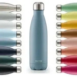 Blumtal Thermosflasche, Blaugrau, Metall, 0.75 L, Zylindrisch, h&auml;lt warm, Kaffee &