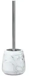 Kleine Wolke Wc-B&uuml;rstengarnitur Marble, Grau, Wei&szlig;, Kunststoff, 41.5 cm,