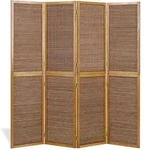 Homestyle4u Paravent, Braun, Holz, 176x175x2 cm, Wohnzimmer, Raumteiler & Paravents,
