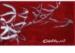 Grund Badteppich Colani 23, Rot, Textil, B&auml;ume, rechteckig, 60x100 cm, Oeko-Tex&reg;
