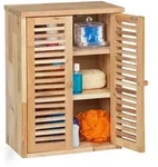 Relaxdays Badh&auml;ngeschrank, Hellbraun, Holz, 35x46.5x21 cm, Badezimmer,