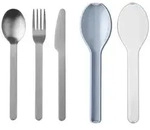 Mepal Besteckset Ellipse, Hellblau, Metall, Kunststoff, 3-teilig, 19.5x5.1x2.3...