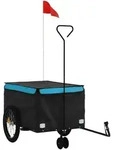vidaXL Fahrradanh&auml;nger, Blau, Metall, 68x83x137 cm, Freizeit, Sport & Fitness,