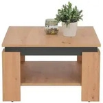 Livetastic Couchtisch, Eiche Artisan, Holzwerkstoff, Holzoptik, quadratisch, Wange,