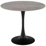 P & B Esstisch, Grau, Schwarz, Metall, Keramik, rund, rund, 90x75x90 cm, FSC...