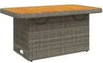 vidaXL Gartentisch, Grau, Kunststoff, Rechteckig,rechteckig, 55x71x90 cm,