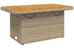 vidaXL Gartentisch, Beige, Kunststoff, Rechteckig,rechteckig, S&auml;ule, 55x71x90 cm,