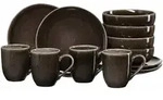 Ritzenhoff Breker Fr&uuml;hst&uuml;cksset, Braun, Keramik, 12-teilig, Rund, 30x34x34 cm,