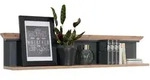 Hom`in Wandboard, Graphit, Eiche Artisan, Holzwerkstoff, 142x29x20 cm, Wohnzimmer,