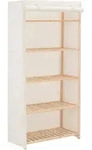 vidaXL Kleiderschrank, Wei&szlig;, Textil, 40x170x79 cm, Schlafzimmer, Kleiderschr&auml;nke