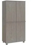 vidaXL Kleiderschrank, Grau, Holz, 50x180x89 cm, Schlafzimmer, Kleiderschr&auml;nke