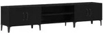 vidaXL Tv-Schr&auml;nk, Schwarz, Holzwerkstoff, 31.5x40x180 cm, Wohnzimmer, Wohnw&auml;nde,