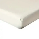 Homescapes Perkal-Spannbettlaken,, Creme, Textil, Uni, Rechteckig, 120x190 cm,