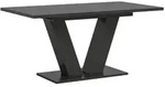 Mid.you Esstisch, Grau, Holzwerkstoff, rechteckig, Bodenplatte, 90x75x150-190 cm, FSC