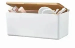 Tesa Aufbewahrungsbox Baboo, Wei&szlig;, Holz, Kunststoff, Bambus, 1 F&auml;cher, 24.2x11x10.2