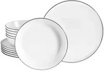 Creatable Tafelservice Chef Collection Black Line, Schwarz, Wei&szlig;, Keramik,