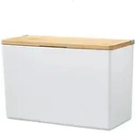 Tesa Aufbewahrungsbox Baboo, Natur, Wei&szlig;, Holz, Kunststoff, Bambus, 1 F&auml;cher,