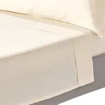 Homescapes Satin-Bettlaken, Creme, Textil, Uni, Rechteckig, 178x255 cm,...