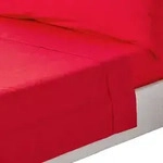 Homescapes Bettlaken, Rot, Textil, Uni, Rechteckig, 178x255 cm, Oeko-Tex&reg;,