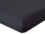Homescapes Spannbettlaken, Schwarz, Textil, Uni, Rechteckig, 150x200 cm,...