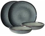like.Villeroy & Boch Tafel-Set, Grau, Keramik, 4-teilig, 2x2x2 cm, Essen & Trinken,