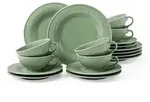 Seltmann Weiden Teeservice, Gr&uuml;n, Keramik, 18-teilig, 2x2x2 cm, Essen & Trinken,