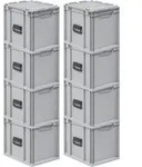 Proregal Eurobox, Grau, Kunststoff, Rechteckig, 30x33.5x40 cm, Ordnen & Aufbewahren,