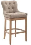 CLP Barhocker, Taupe, Holz, 55x109x57 cm, Esszimmer, Barm&ouml;bel, Barhocker