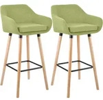 CLP Barhocker, Hellgr&uuml;n, Holz, 55x99x46 cm, Esszimmer, Barm&ouml;bel, Barhocker