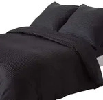 Homescapes Bettw&auml;sche, Schwarz, Textil, Gestreift, Rechteckig, 155x220 cm,