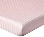 Homescapes Spannbettlaken, Rosa, Textil, Gestreift, Rechteckig, 120x190 cm,