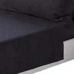 Homescapes Bettlaken, Schwarz, Textil, Uni, Rechteckig, 230x255 cm, Oeko-Tex&reg;,