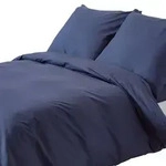 Homescapes Bettw&auml;sche, Dunkelblau, Textil, Rechteckig, 240x220 cm, Oeko-Tex&reg;,