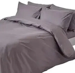 Homescapes Bettw&auml;sche, Dunkelgrau, Textil, Rechteckig, 135x200 cm, Oeko-Tex&reg;,