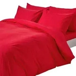Homescapes Bettw&auml;sche, Rot, Textil, Quadratisch, 200x200 cm, Oeko-Tex&reg;,