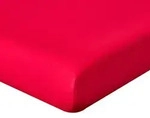 Homescapes Perkal-Spannbettlaken,, Rot, Textil, Uni, Rechteckig, 160x200 cm,