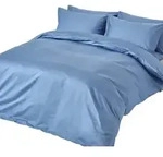 Homescapes Bettw&auml;sche, Blau, Textil, Quadratisch, 200x200 cm, Oeko-Tex&reg;,